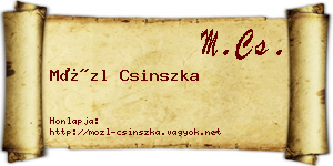 Mözl Csinszka névjegykártya